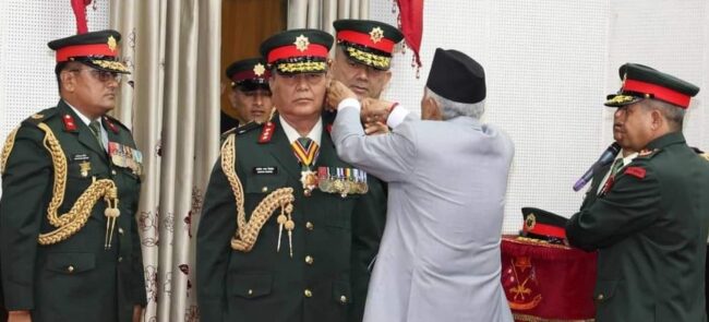 नेपाली सेनाको ४५ औं प्रधानसेनापति सिग्देल ।